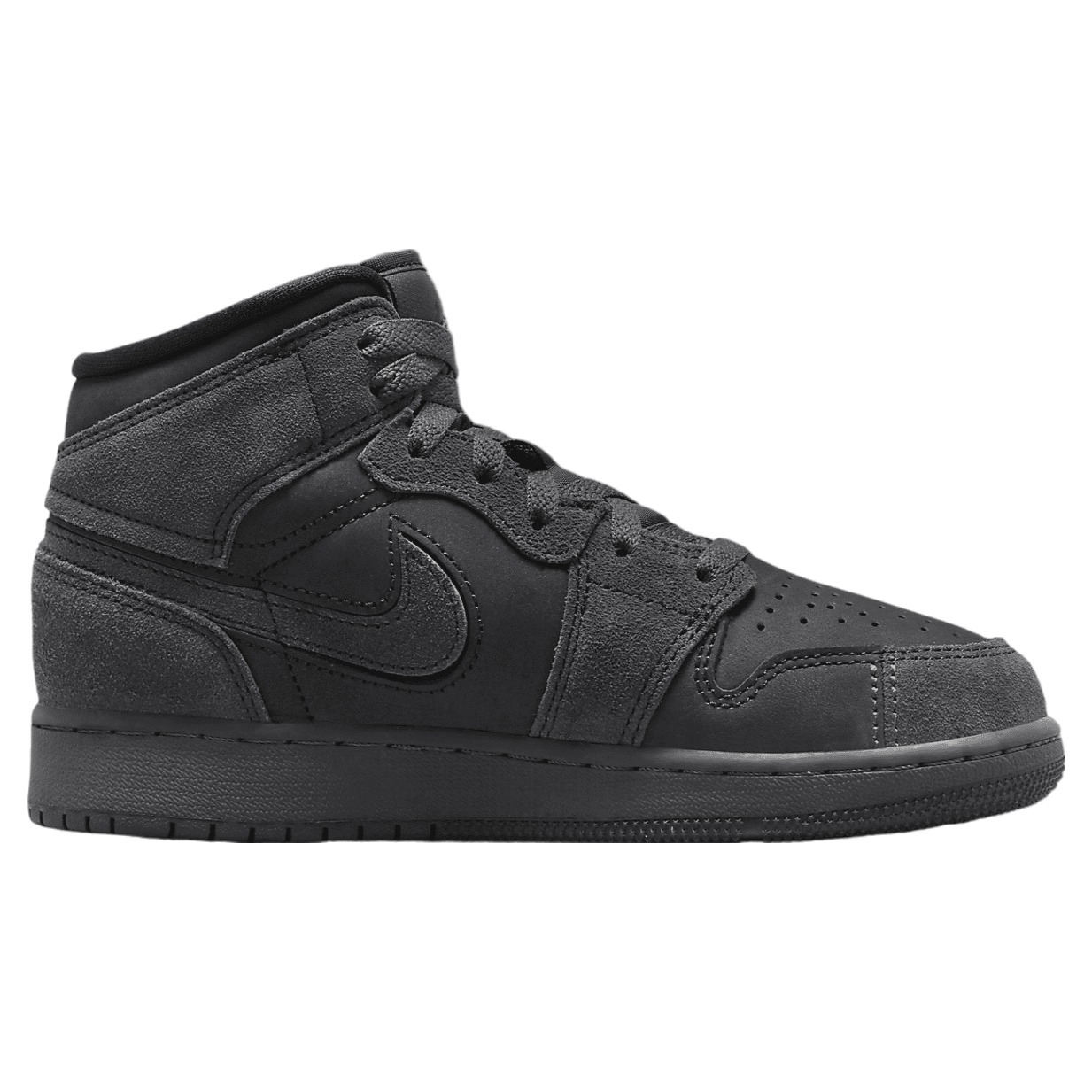 Jordan 1 Mid Se Craft Gs Kids Size 5.5y Smoke Grey/Black Shoes Fq7742 001 New